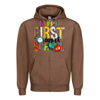 Chestnut happy first day of school Zipper Hoodie - NancyCooperArtShop