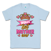 Dusty Blue world's best mother ever Classic Tee - Jasminsmagicworld