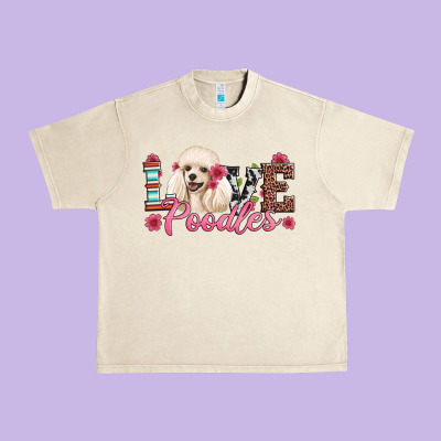 Love Poodles Urban Heavy Tee Designed By Artiststas
