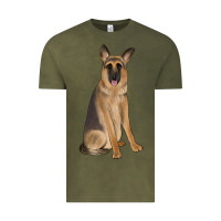 Vintage Olive german shepherd Vintage Tee - JahusDesignShop