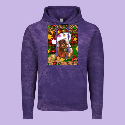 Christmas Horse Vintage Hoodie Designed By Artiststas