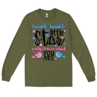 Army Green twinkle twinkle little star Long Sleeve Tee - MaliasSmallBusiness