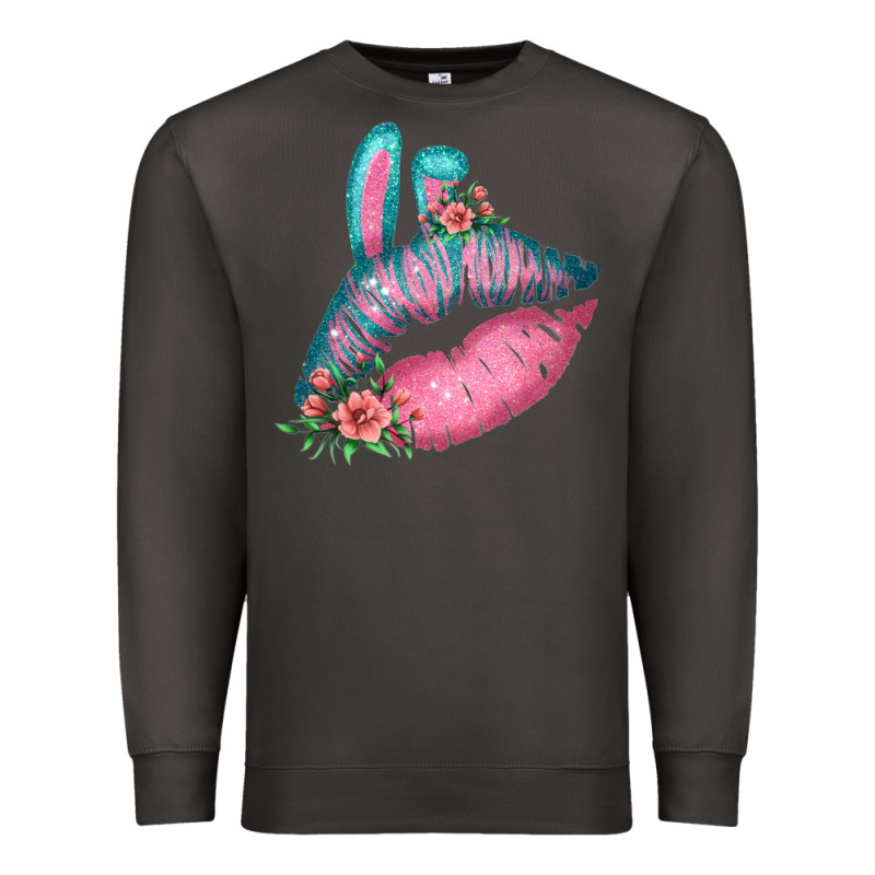 Eared Turquoise Pink Easter Lips Premium Sweatshirt by Bettercallsaul | Teevron