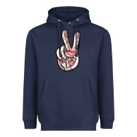 Navy baseball peace sign Heavyweight Hoodie - Jasminsmagicworld