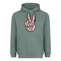 Sage baseball peace sign Heavyweight Hoodie - Jasminsmagicworld
