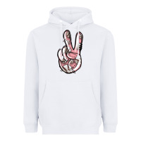 White baseball peace sign Heavyweight Hoodie - Jasminsmagicworld
