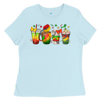 Baby Blue juneteenth coffee cups Ladies Tee - texasbilliewilder