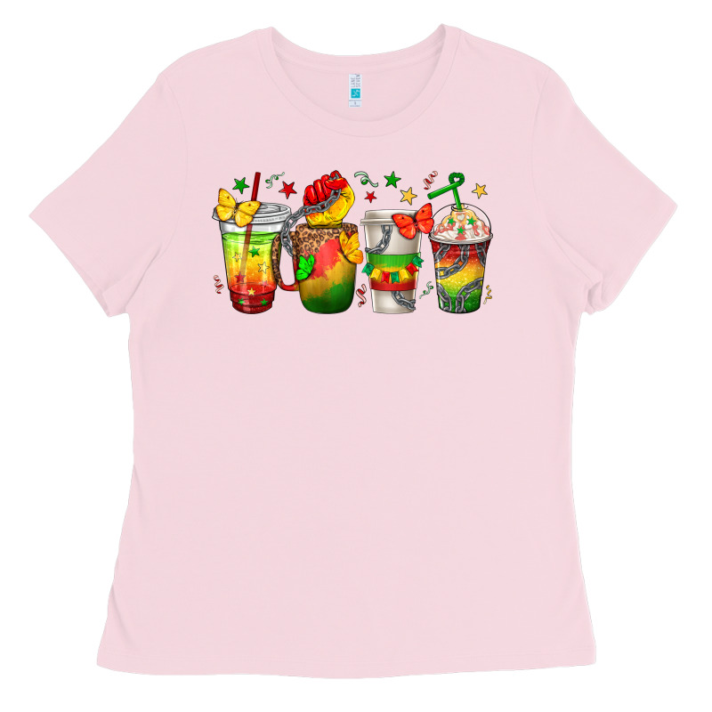 Juneteenth Coffee Cups Ladies Tee by texasbilliewilder | Teevron