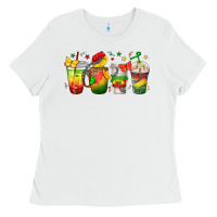 White juneteenth coffee cups Ladies Tee - texasbilliewilder