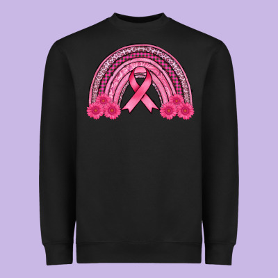 Breast Cancer Rainbow Heavyweight Sweatshirt Designed By Adodesignshop