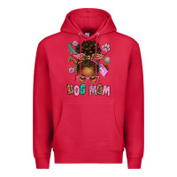 Cardinal Afro Messy Bun Dog Mom Premium Hoodie - texasbilliewilder