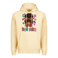 Pina Colada Afro Messy Bun Dog Mom Premium Hoodie - texasbilliewilder