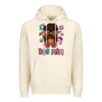 Tofu Afro Messy Bun Dog Mom Premium Hoodie - texasbilliewilder