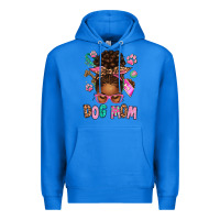 Afro Messy Bun Dog Mom Premium Hoodie | Teevron