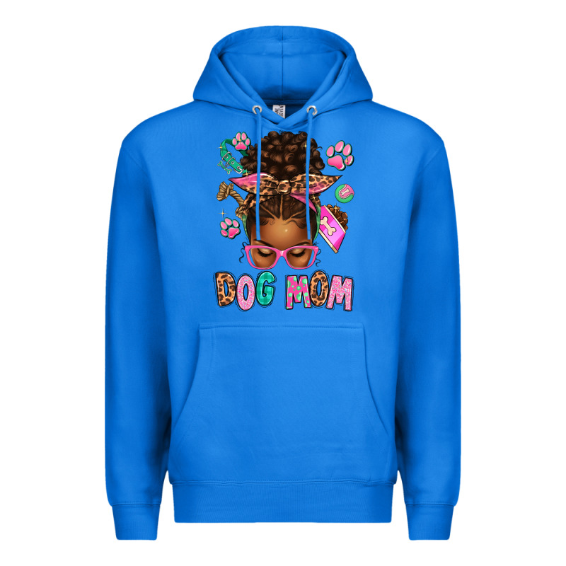 Afro Messy Bun Dog Mom Premium Hoodie by texasbilliewilder | Teevron