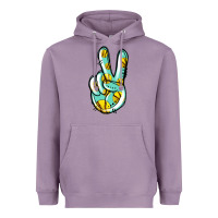 Lavender softball peace sign Heavyweight Hoodie - Jasminsmagicworld