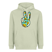 Matcha softball peace sign Heavyweight Hoodie - Jasminsmagicworld