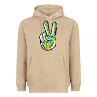 Mushroom softball peace sign Heavyweight Hoodie - Jasminsmagicworld