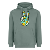 Sage softball peace sign Heavyweight Hoodie - Jasminsmagicworld