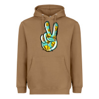 Toasted Coconut softball peace sign Heavyweight Hoodie - Jasminsmagicworld