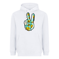 White softball peace sign Heavyweight Hoodie - Jasminsmagicworld