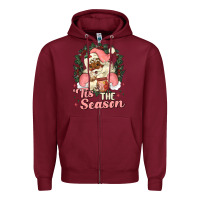 Burgundy tis the season conchas Zipper Hoodie - MaliasSmallBusiness