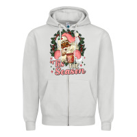 Dove Grey tis the season conchas Zipper Hoodie - MaliasSmallBusiness