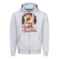 Heather Grey tis the season conchas Zipper Hoodie - MaliasSmallBusiness