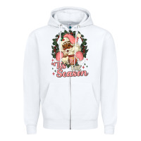 White tis the season conchas Zipper Hoodie - MaliasSmallBusiness