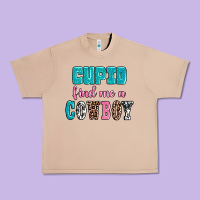 Cupid Find Me A Cowboy Urban Heavy Tee Designed By Adodesignshop