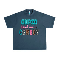 Midnight Navy cupid find me a cowboy Urban Heavy Tee - AdoDesignShop