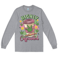 Heather Grey highly caffeinated Long Sleeve Tee - MaliasSmallBusiness