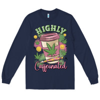 Navy highly caffeinated Long Sleeve Tee - MaliasSmallBusiness