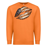 Carrot Vintage American Flag With Leopard Pattern Premium Sweatshirt - Bettercallsaul