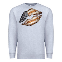 Heather Grey Vintage American Flag With Leopard Pattern Premium Sweatshirt - Bettercallsaul