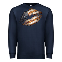 Navy Vintage American Flag With Leopard Pattern Premium Sweatshirt - Bettercallsaul
