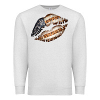 Oatmeal Heather Vintage American Flag With Leopard Pattern Premium Sweatshirt - Bettercallsaul