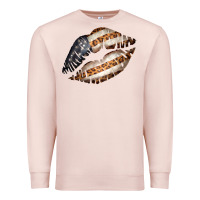 Pale Pink Vintage American Flag With Leopard Pattern Premium Sweatshirt - Bettercallsaul