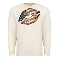 Sandshell Vintage American Flag With Leopard Pattern Premium Sweatshirt - Bettercallsaul