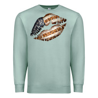 Seafoam Vintage American Flag With Leopard Pattern Premium Sweatshirt - Bettercallsaul