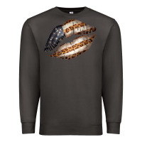 Smoke Vintage American Flag With Leopard Pattern Premium Sweatshirt - Bettercallsaul