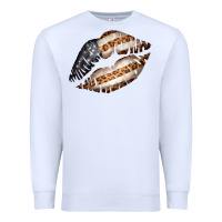 White Vintage American Flag With Leopard Pattern Premium Sweatshirt - Bettercallsaul