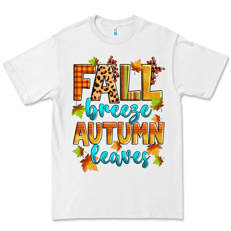 Fall Breeze Autumn Leaves Premium Tee by Zillion Design Studio | Teevron