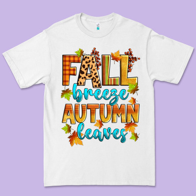 Fall Breeze Autumn Leaves Premium Tee Designed By Zillion Design Studio