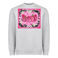 Heather Grey breast cancer pumpkins Heavyweight Sweatshirt - AdoDesignShop