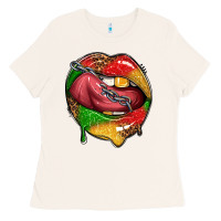 Bone juneteenth day lips Ladies Tee - texasbilliewilder