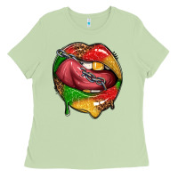 Matcha juneteenth day lips Ladies Tee - texasbilliewilder