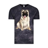 Cloud Black pug Vintage Tee - JahusDesignShop
