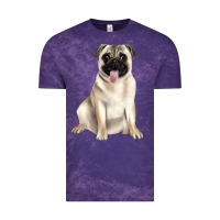 Cloud Purple pug Vintage Tee - JahusDesignShop