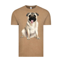 Vintage Coffee pug Vintage Tee - JahusDesignShop